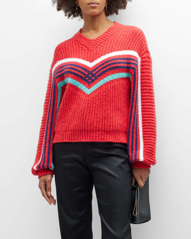 Ribbed Chunky Striped Sweat